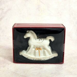 St. Nicholas Square Christmas Porcelain Rocking Horse Ornament 2007